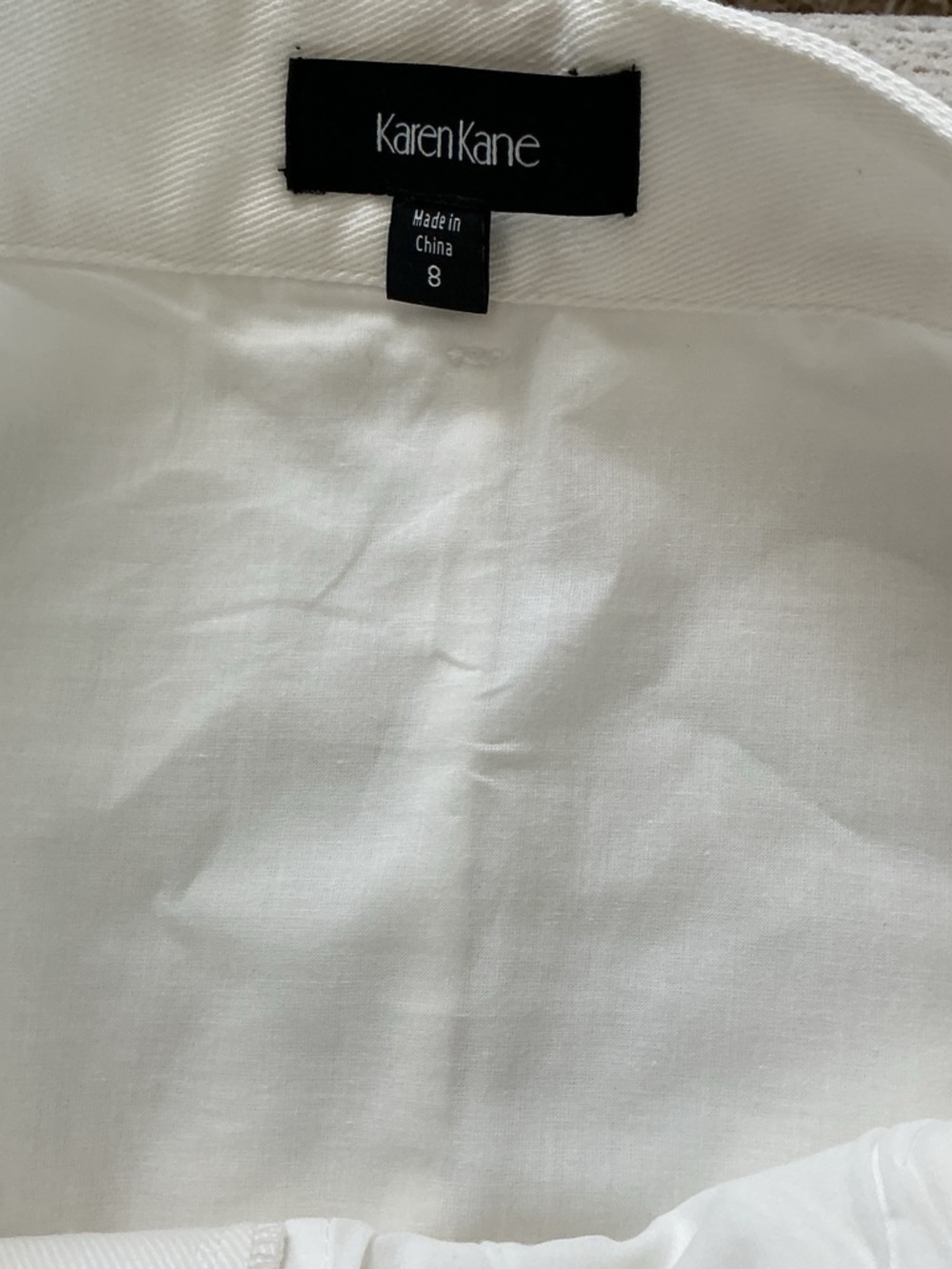 Karen Kane Women’s Cream Utility Pocket Skirt - Picture 5 of 6